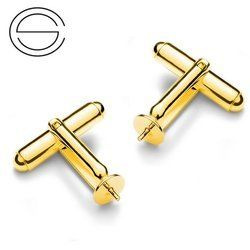 MTBSZ-6 Cufflinks base Silver 925 GOLD PLATED