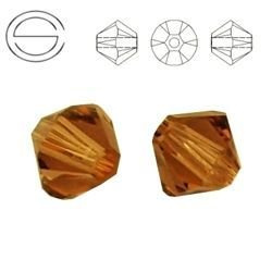 5328 MM 6 Swarovski Bicone LIGHT SMOKED TOPAZ