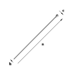 SKP-30/0,5 Szpilki z kulką Srebro 925  2szt.