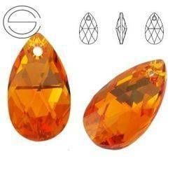 6106 MM 22 Swarovski Pear-shaped TOPAZ AB