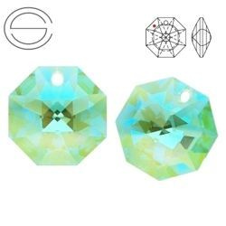 8115 MM 14 Swarovski Octagon ANTIQUE GREEN SHIM