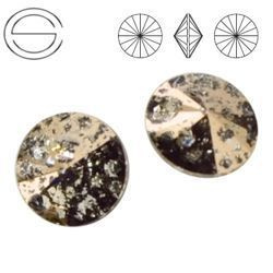 1122 SS 39 Swarovski Rivoli ROSE PATINA ROSPA F