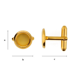MTWZ-10 Cufflinks setting Silver 925 GOLD PLATED