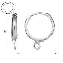 BK-9  Snap Earrings Silver 925