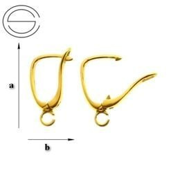 BKZ-22 Snap Earrings Silver Gold Plated
