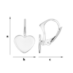 BA-69/10 Bigle angielskie do 2808 Heart Srebro 925