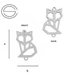 CL-520 Baza do bransolet LIS 18,5 mm Srebro 925