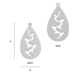 CL-224 DROP Pendant 21,07 x 12,0 mm  Sterling Silver 925