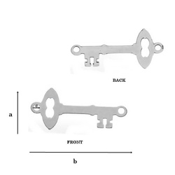 CL-619/B Zawieszka KLUCZ 19 x 9 mm Srebro pr. 925