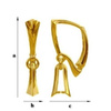 BBAZ-8 Leverbacks Silver Gold Plated for Crystals from Swarovski