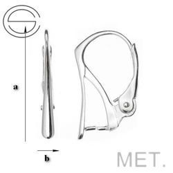 BAM-8  Metal Leverbacks Silver Plated