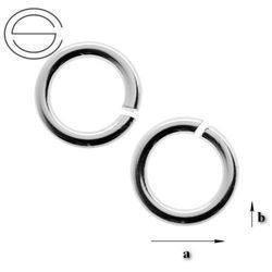 K-0,6x1,4 Open jump rings, sterling silver 925