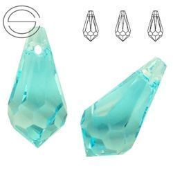 6000 MM 15 x 7,5 Swarovski Drop LIGHT TURQUOISE