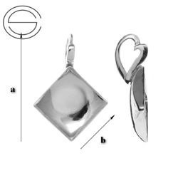 KWP-022 Bail for Swarovski Silver 925 RHODIUM