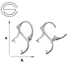BA-26/10 Leverbacks for 10 mm Ball Beads - Earring Hooks - Sterling Silver 925 / gram