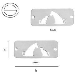 CL-621 Baza PIES I KOT 20  mm Srebro 925