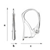 BA-8 Leverbacks - Earring Hooks - Sterling Silver 925