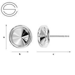 GWTO-8 Sztyfty do wklejania Rivoli 1122 Srebro 925 /gram