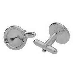 MTP-73/12 Cufflinks base Silver 925  RHODIUM PLATED