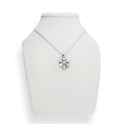 Srebrny okazały naszyjnik ŚNIEŻYNKA - SREBRO p 925
