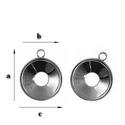 KKBP-12 Bail for Rivoli 1122 12 mm Sterling Silver 925 Rhodium Plated