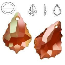 6091 MM 28 Swarovski Baroque Flat COPPER COP