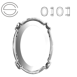 4120/S MM 18 Swarovski Oval - Rhodium
