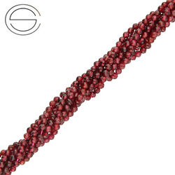 KN-RF-2,0 GAR Natural stone - round faceted - GARNET - Strand