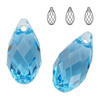6010 MM 11 Swarovski Briolette AQUAMARINE