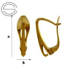 BKZ-09 Snap Earrings Silver Gold Plated