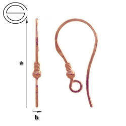 BORG-3 Earwires Silver Rose Gold Plated