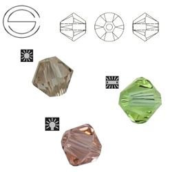 5328 MM 4 Swarovski XILION Bicone CANTALOUPE