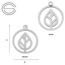 CL-376 Classical Element - EARTH - Pendant 12,0 mm Sterling Silver 925