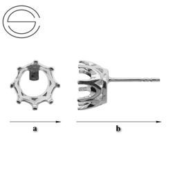 OC-9K Sztyfty do zakuwania cyrkonii Srebro 925
