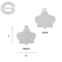 CL-383 ORCHIS Pendant 12 mm Sterling Silver 925