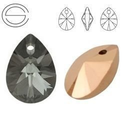 6128 MM 12 Swarovski Mini Pear ROSE GOLD ROGL