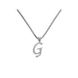 Srebrna zawieszka - ALFABET - G - Literka pr. 925