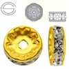 77503 Swarovski Rondelle CRYSTAL - Gold