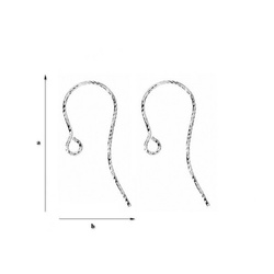 BD-4 Bigle otwarte diamentowane Srebro 925 /gram