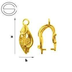 KKZ-7 Krawatka do Swarovski Srebro 925 POZŁACANE