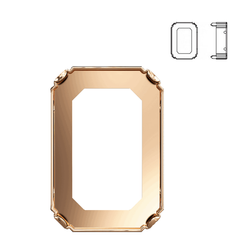 4627/S MM 27 Swarovski Rectangle - Tombac