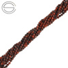 KN-RF-2,0 TIER Natural stone - round faceted - RED TIGER EYE - Strand