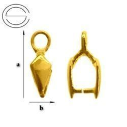 KKZ-19 Bail for Swarovski 925 silver GOLD PLATED