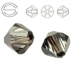 5328 MM 5 Swarovski XILION Bicone SILVER NIGHT SINI