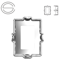 4527/S MM 8 Swarovski Step Cut - Rhodium
