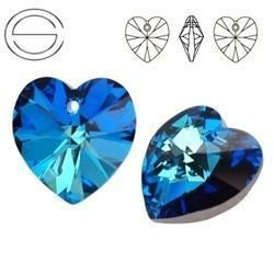 6228 MM 18 Swarovski Heart BERMUDA BLUE BBL