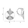 BAP-43/18 Leverbacks for 1122 Rivoli 18mm - Earring Hooks - Sterling Silver 925 Rhodium Plated