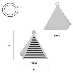 CL-371 PYRAMID Pendant Sterling Silver 925