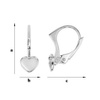 BA-69/6 Leverbacks for 2808 Heart 6mm - Earring Hooks - Sterling Silver 925