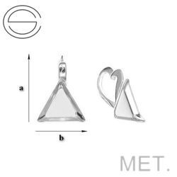 KWM-019 Krawatka do wklejania Mosiądz srebrzony